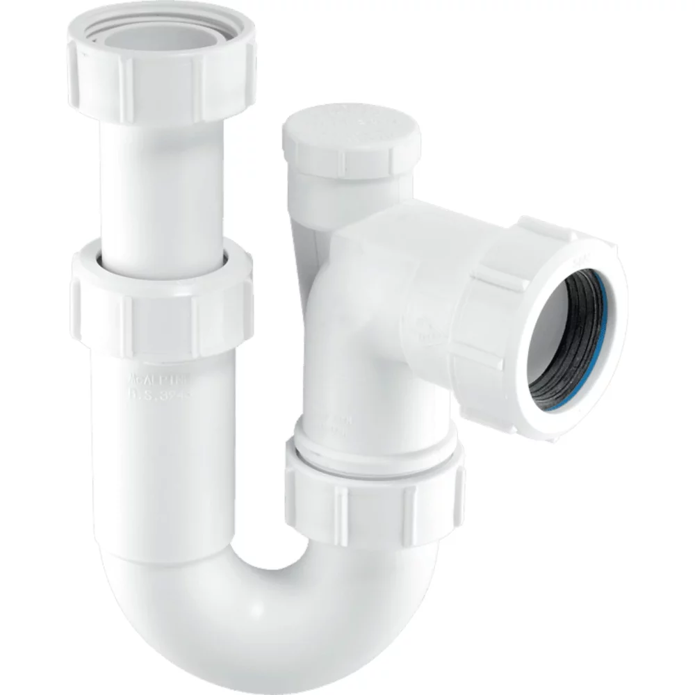 McAlpine ASA10V Adjustable Inlet Tubular Swivel Anti-Syphon P Trap 1 1/4 / 32mm
