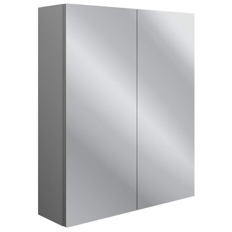 Bali 600mm Grey Ash 2 Door Mirrored Wall Unit RDBS96079