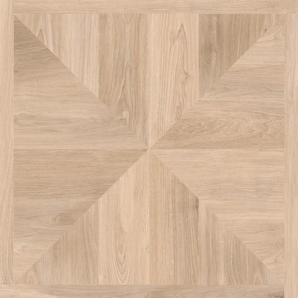 Bari 600 x 600mm Natural Matt Porcelain Parquet Wall & Floor Tile - &pound;24.95m2