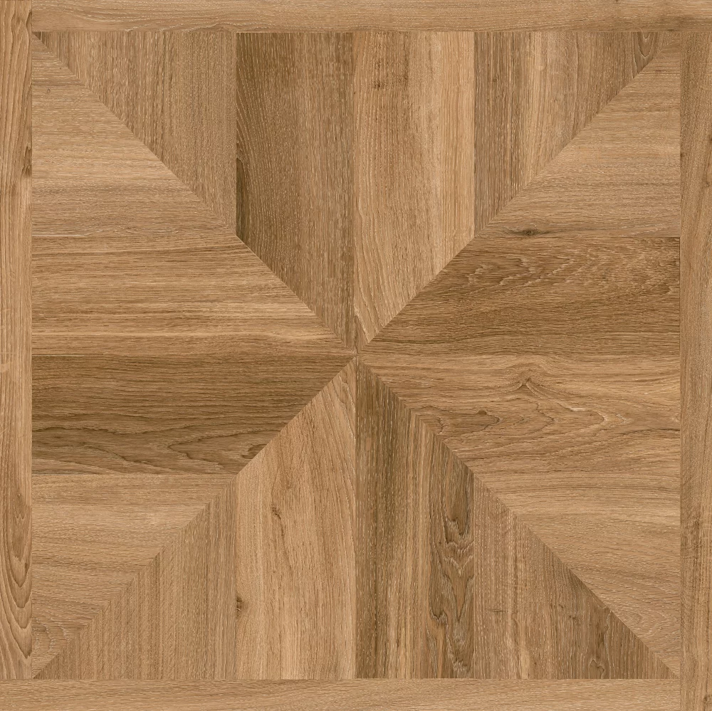 Bari 60 x 60 Noce Matt Porcelain Parquet Wall & Floor Tile - 1.8m2