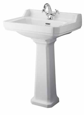 Bayswater Fitzroy 595mm 1 Tap Hole Basin & Comfort Height Pedestal