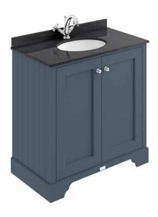 Bayswater 800mm 2-Door Traditional Basin Cabinet - Stiffkey Blue