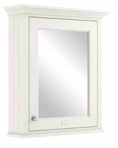 Bayswater 600mm Mirror Wall Cabinet - Pointing White