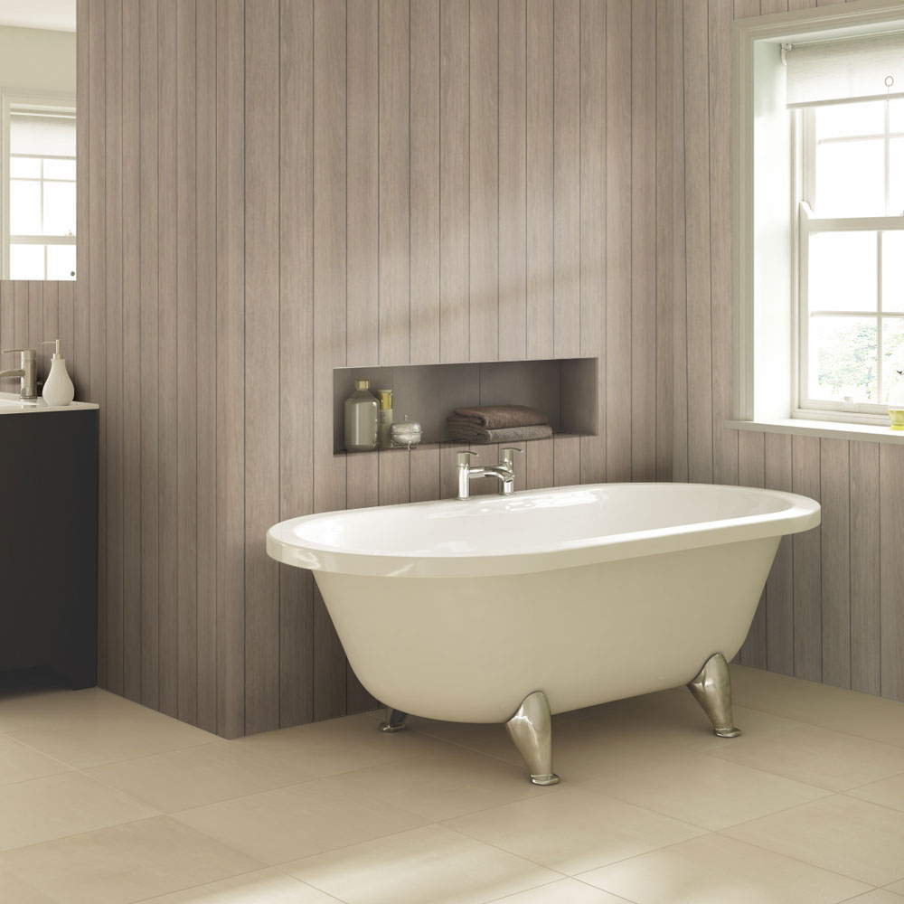 Beige Grey Lorenzo Oak Naturepanel Shiplap Slat Wall Panels