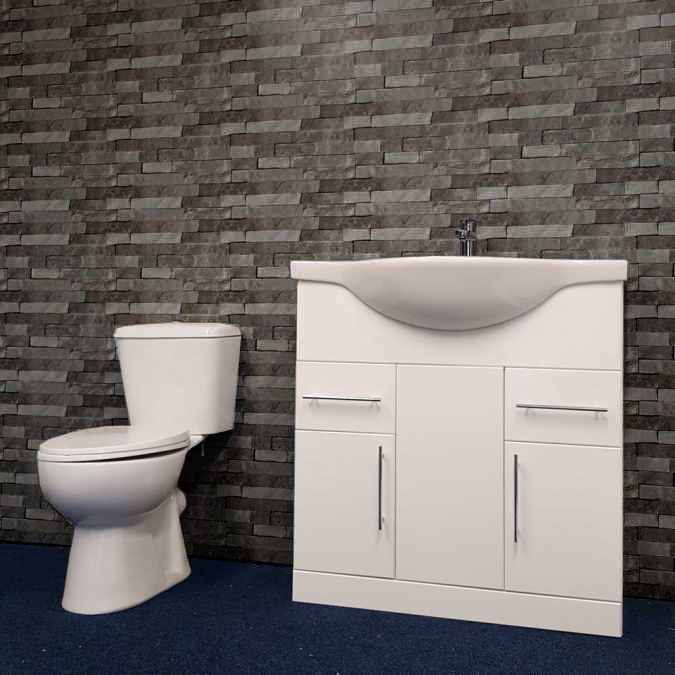 Neptune 400 Anthracite Brick Effect Plastic PVC Wall Panels 2800 x 400mm - 3 Pack