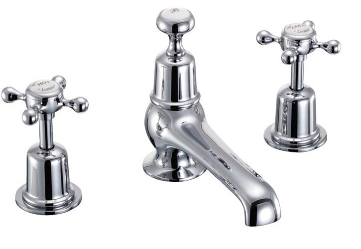 Burlington Claremont 3 Hole Traditional Basin Mixer