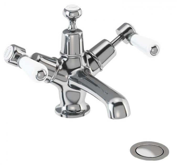 Burlington Kensington Traditional Mono Basin Mixer with Sprung Waste