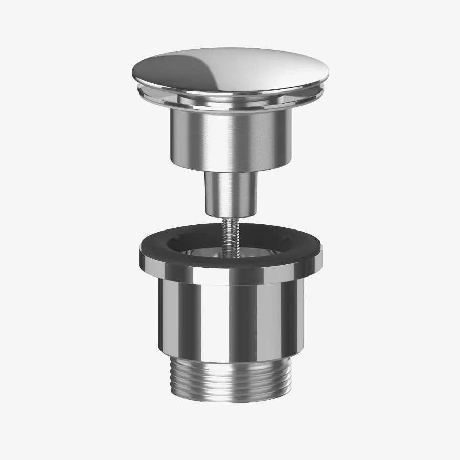 Viva Sanitary Chrome Universal Sprung Clicker Basin Waste