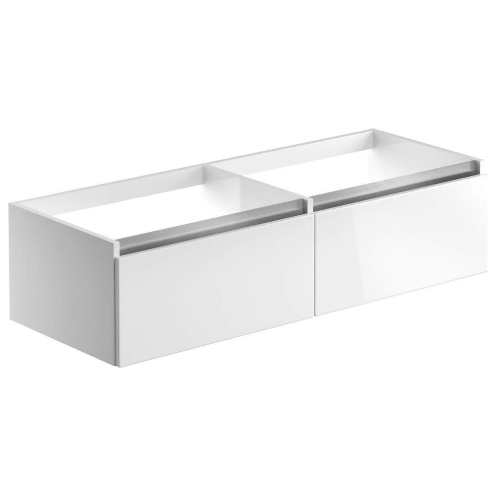 Campbell 1200mm Wall Hung Basin Unit Run (No Top) - White Gloss