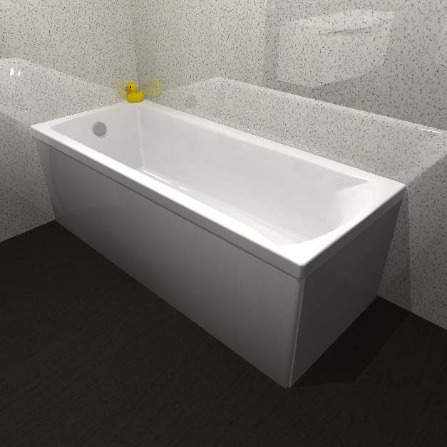 Carron Delta - 5mm - Single Ended Bath with Twin Grips - 1675 x 700