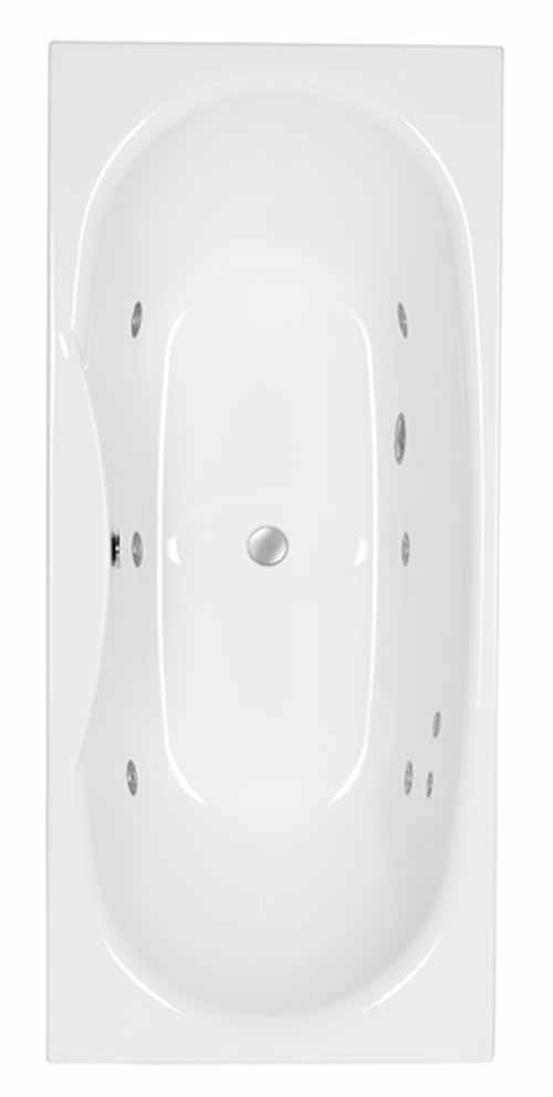 Carron Equation - Carronite - Double Ended Whirlpool Bath - 1800 x 800mm