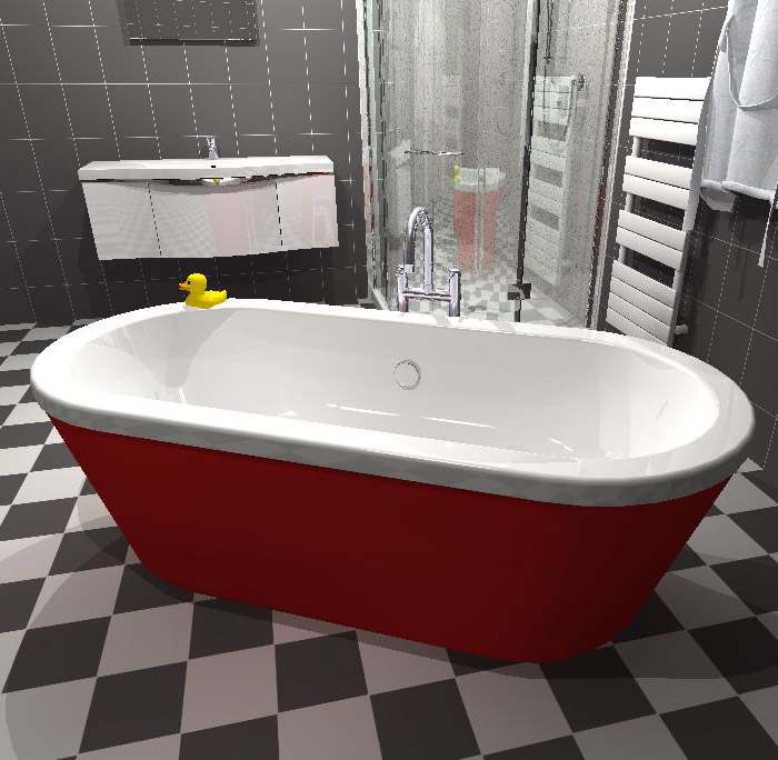 Carron Halcyon Freestanding Bath 1750 x 800mm - Red