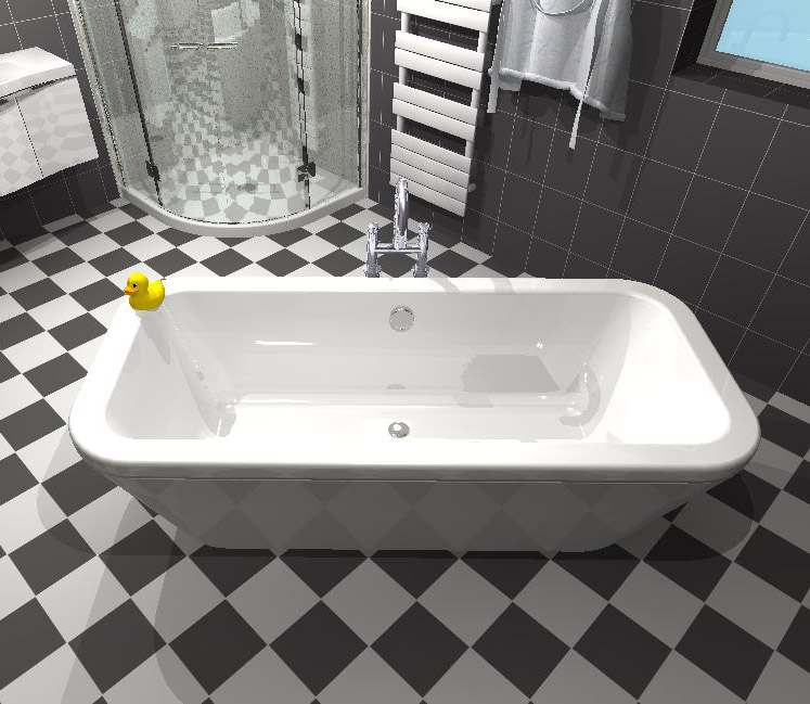 Carron Halcyon Square Freestanding Bath White - 1750 x 800mm