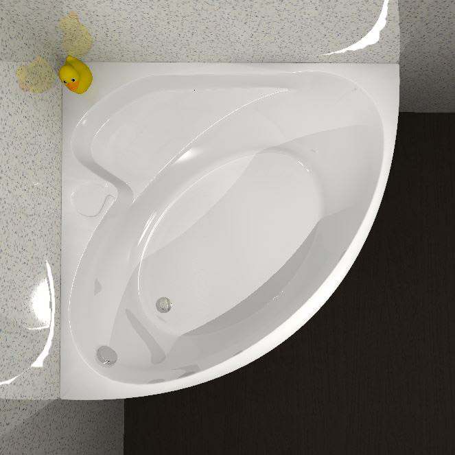 Carron Oriole - Carronite - Corner Bath - 1200 x 1200mm
