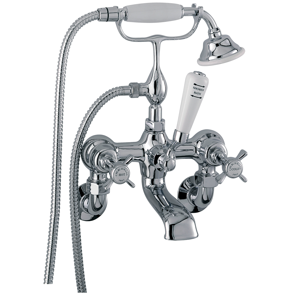 Sagittarius Churchman Deluxe Wall Mounted Bath Shower Mixer Chrome