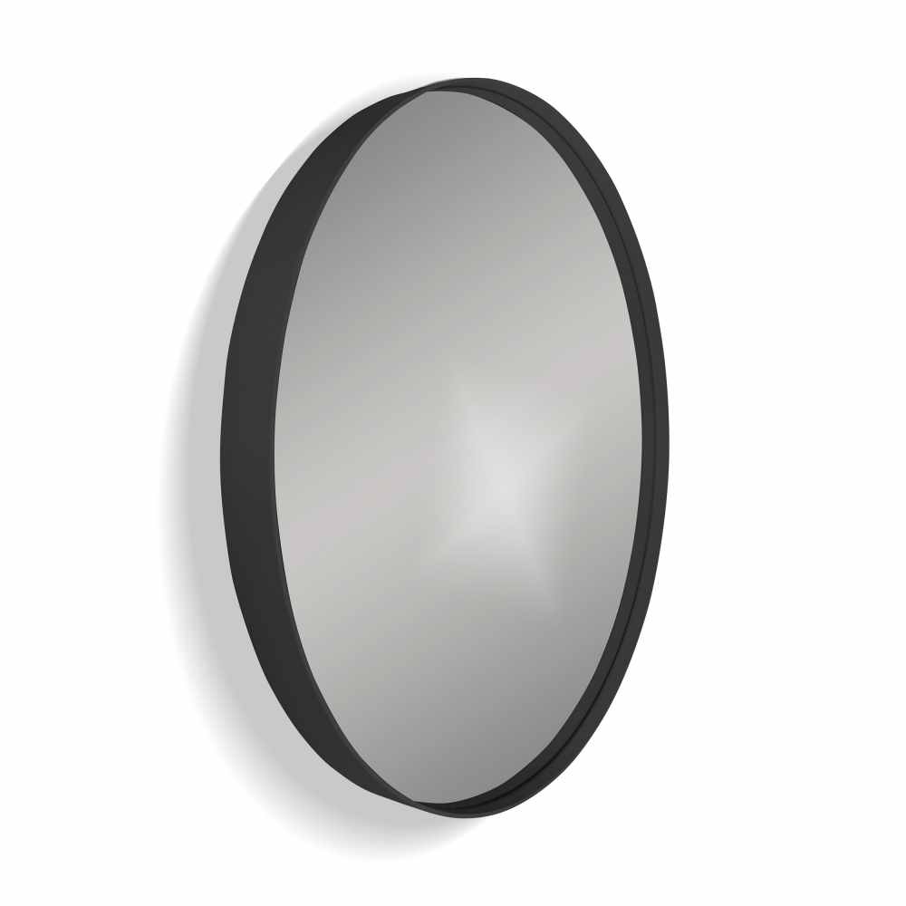 City Round Mirror 750mm - Black - Origins Living