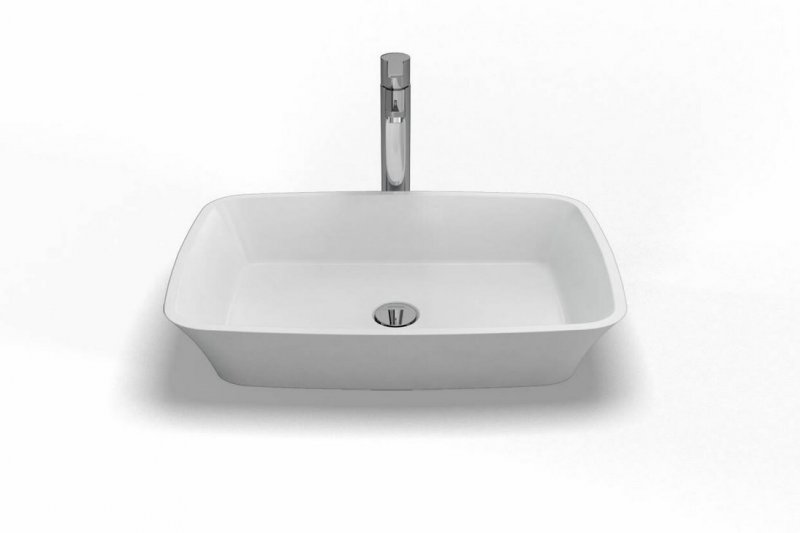 Clearwater Palermo ClearStone Countertop Basin - 550 x 350 - B3CCS