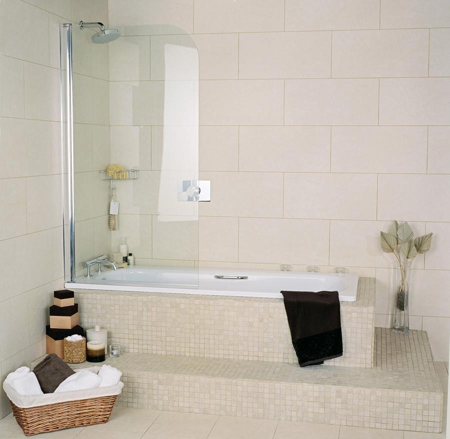Roman Showers Collage Curved Bath Screen