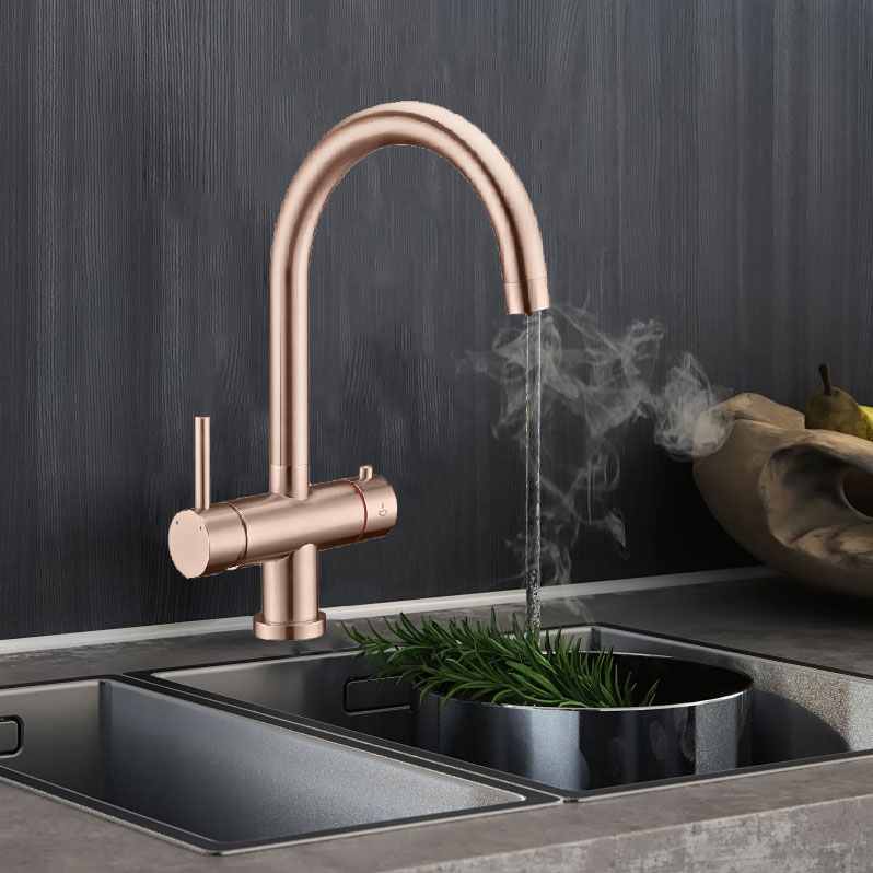 3-in-1 Copper Instant Boiling Hot Water Tap - Francis Pegler UK922216