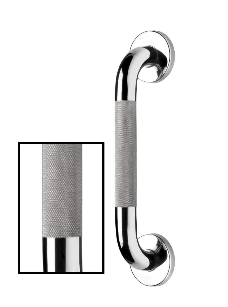 Croydex Anti Slip Straight Grab Bar 300mm Chrome - Steel