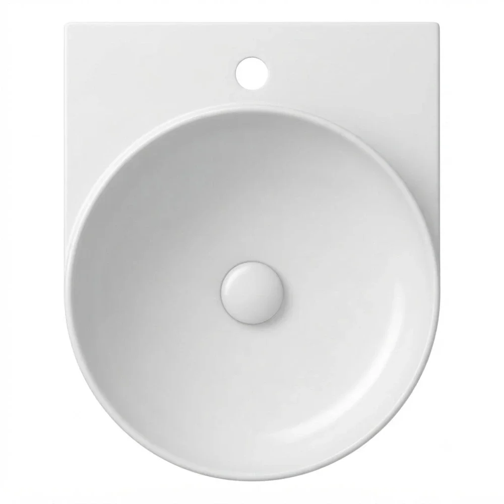 Davoli 400mm Gloss White Wall Hung Basin With Support