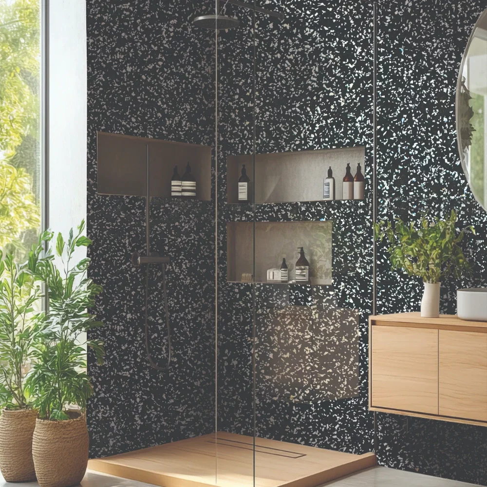 Durapanel Black Sparkle 1200mm Bathroom Wall Panel By JayLux