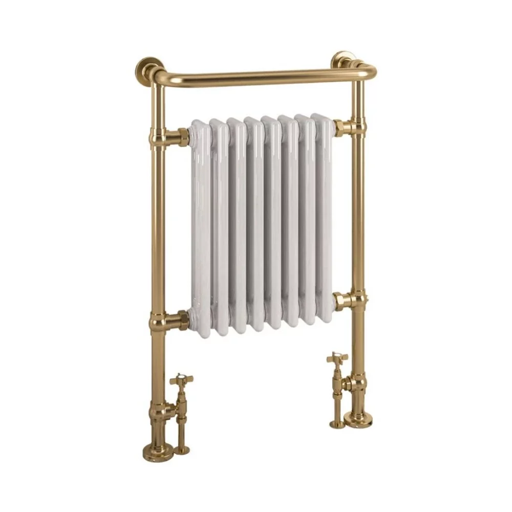 Eastbrook Isbourne Brushed Brass Traditional Towel Radiator - 41.0709