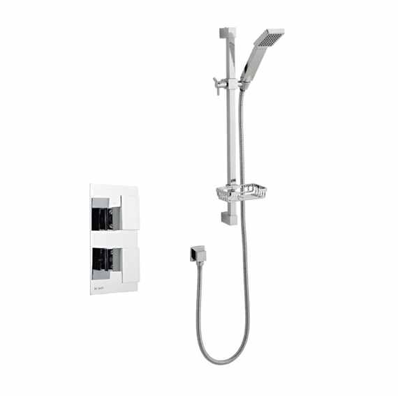 Element Thermostatic Concealed Shower Valve with Riser Rail Kit - Kartell UK