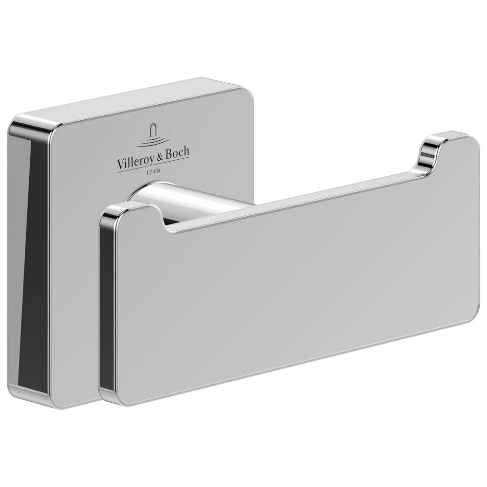 Villeroy & Boch Elements Striking Double Robe Hook Chrome