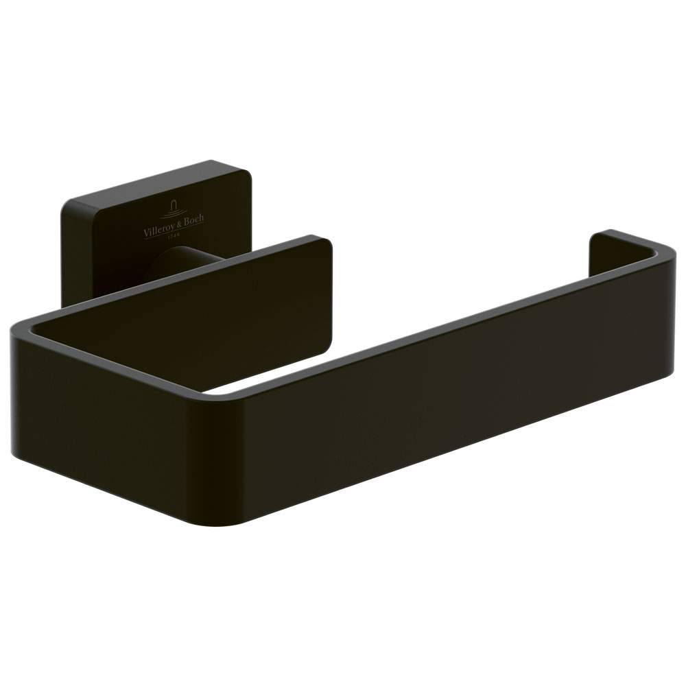 Villeroy & Boch Elements Striking Toilet Roll Holder Matt Black