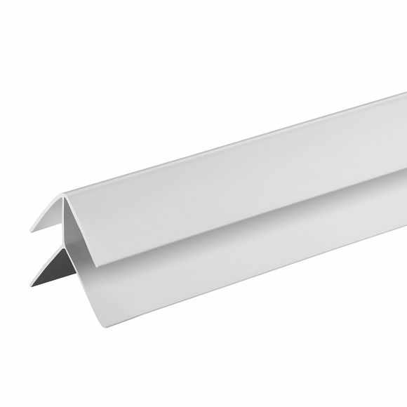 Splashpanel External Corner White 2400mm