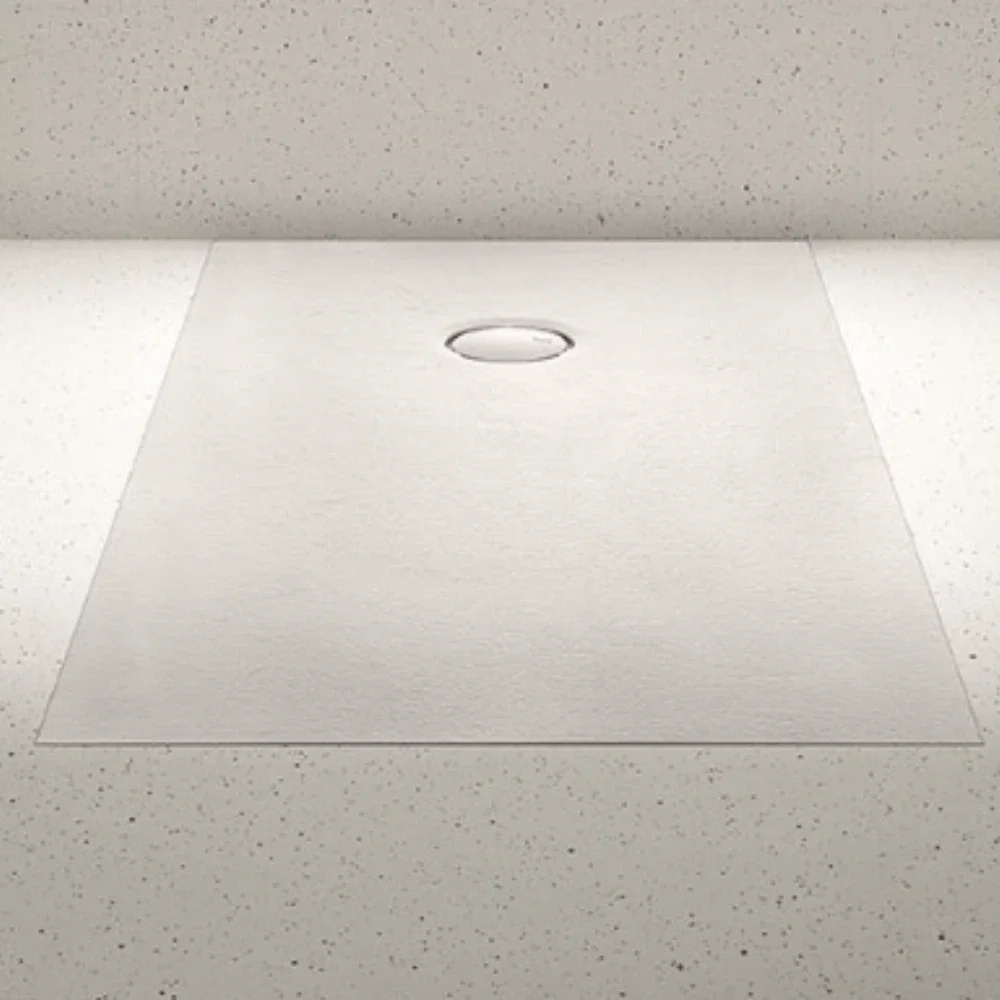 Fiora Selene 1200 x 800 Pizarra Bianco Total Slate Shower Tray and Grate