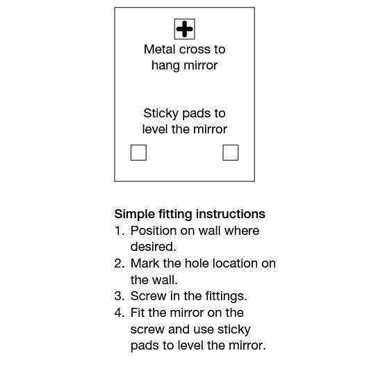Euroshowers Rectangle Bevelled Bathroom Mirror 50x40cm TEM5040R