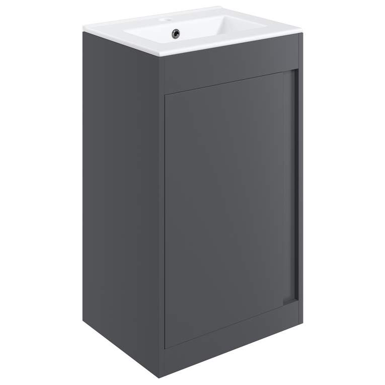 Forest 510mm Floor Standing Unit Inc. Basin - Matt Graphite Grey