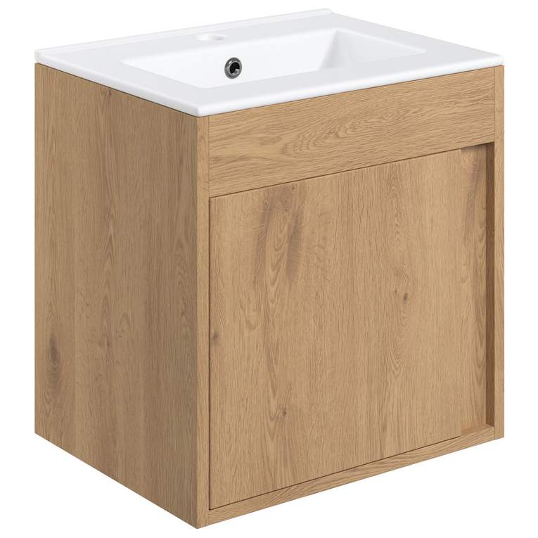 Forest 510mm Wall Hung Unit Inc. Basin - Seville Oak