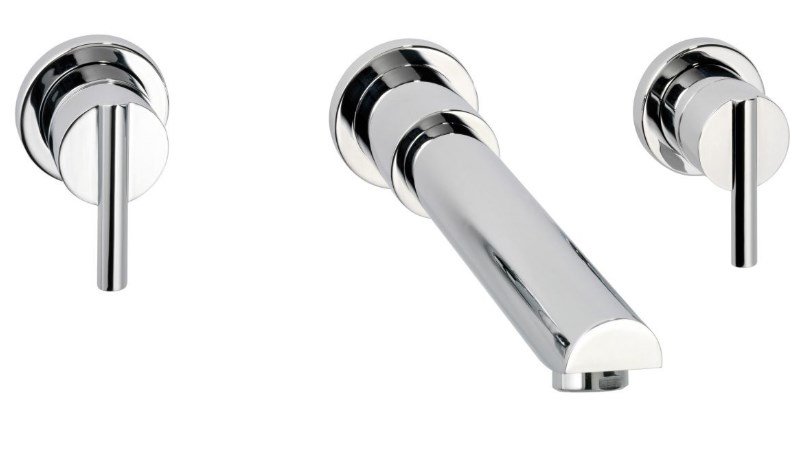 Francis Pegler Pulsar Three Hole Wall Mounted Basin Mixer