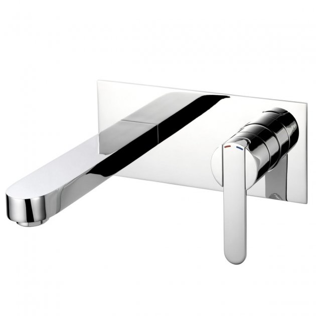 Francis Pegler Strata Chrome Wall Mounted Bath Mixer Tap