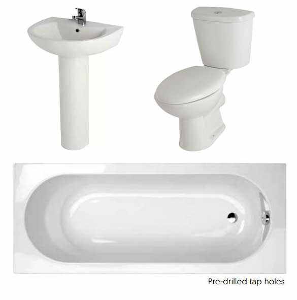 G4K Complete Bathroom Suite - 1700 x 700mm Single Ended Bath