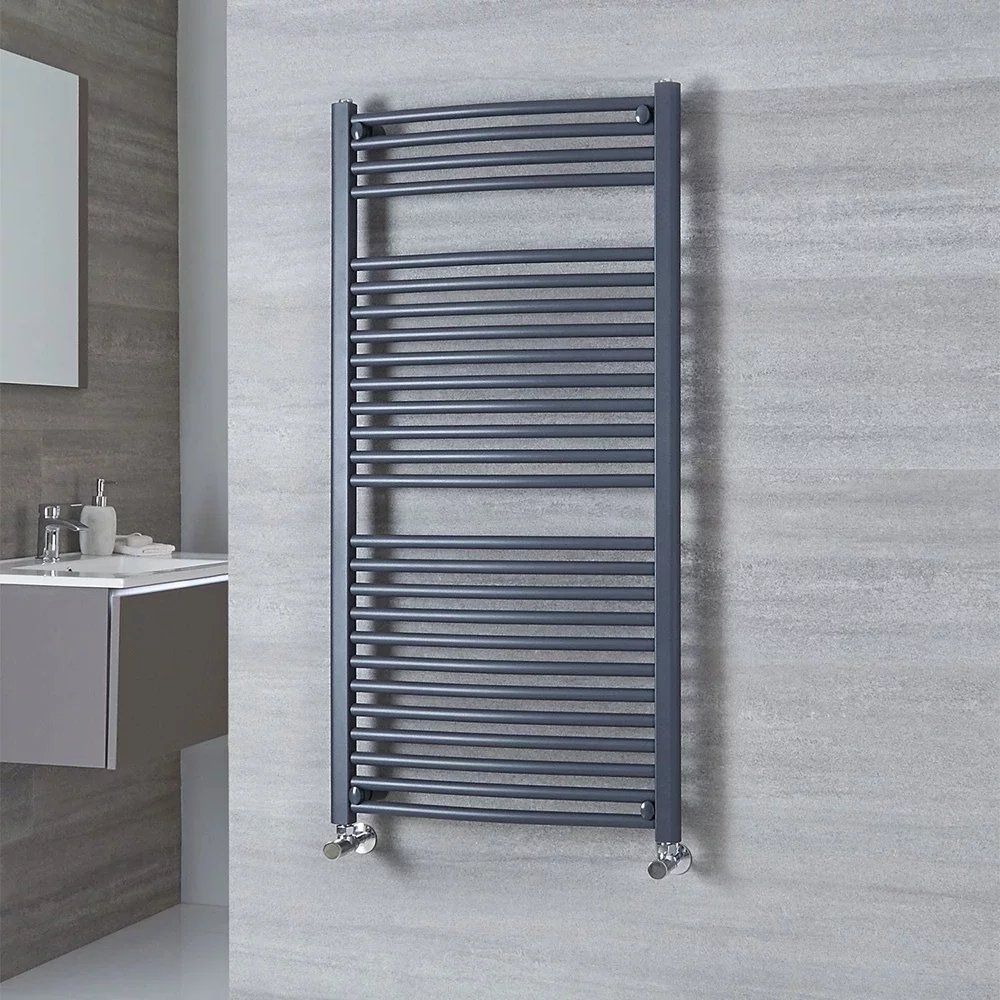 Gio Anthracite Towel Radiator 1200 x 600mm