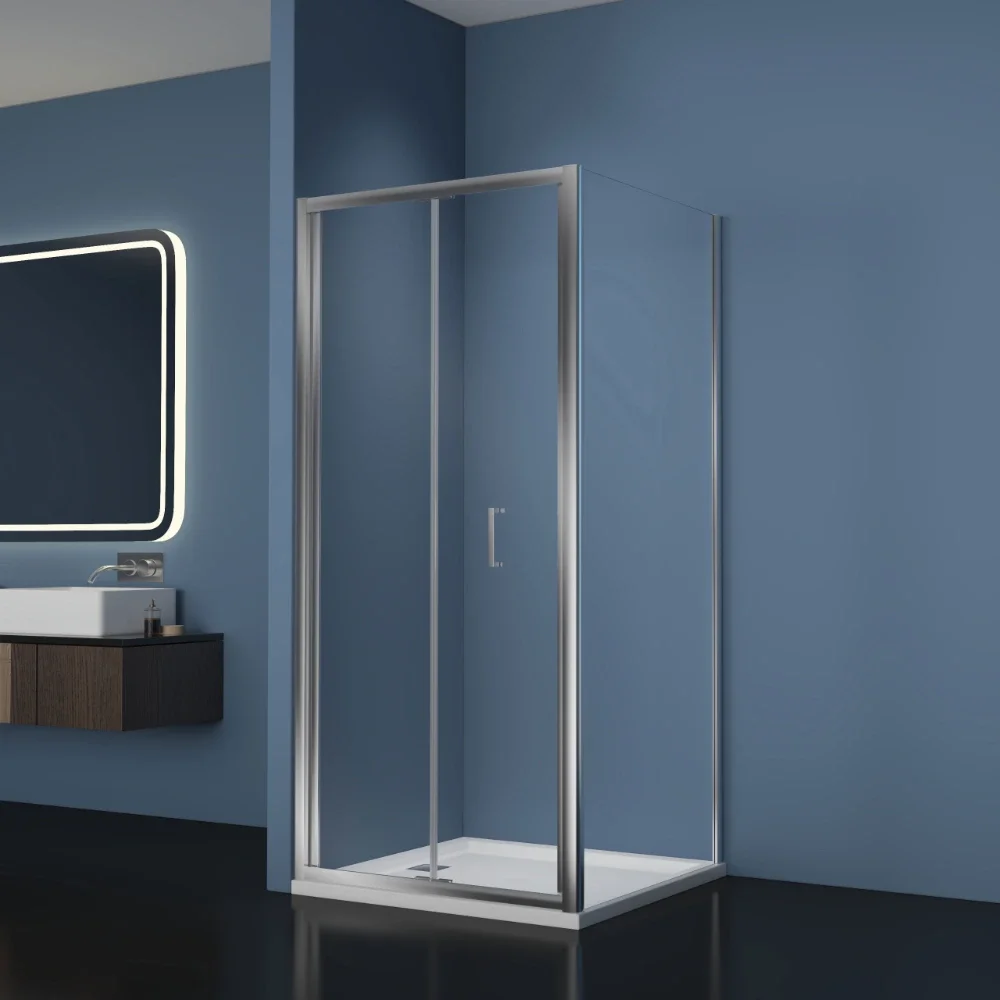 Gio Chrome 800mm Bi-Fold Shower Door