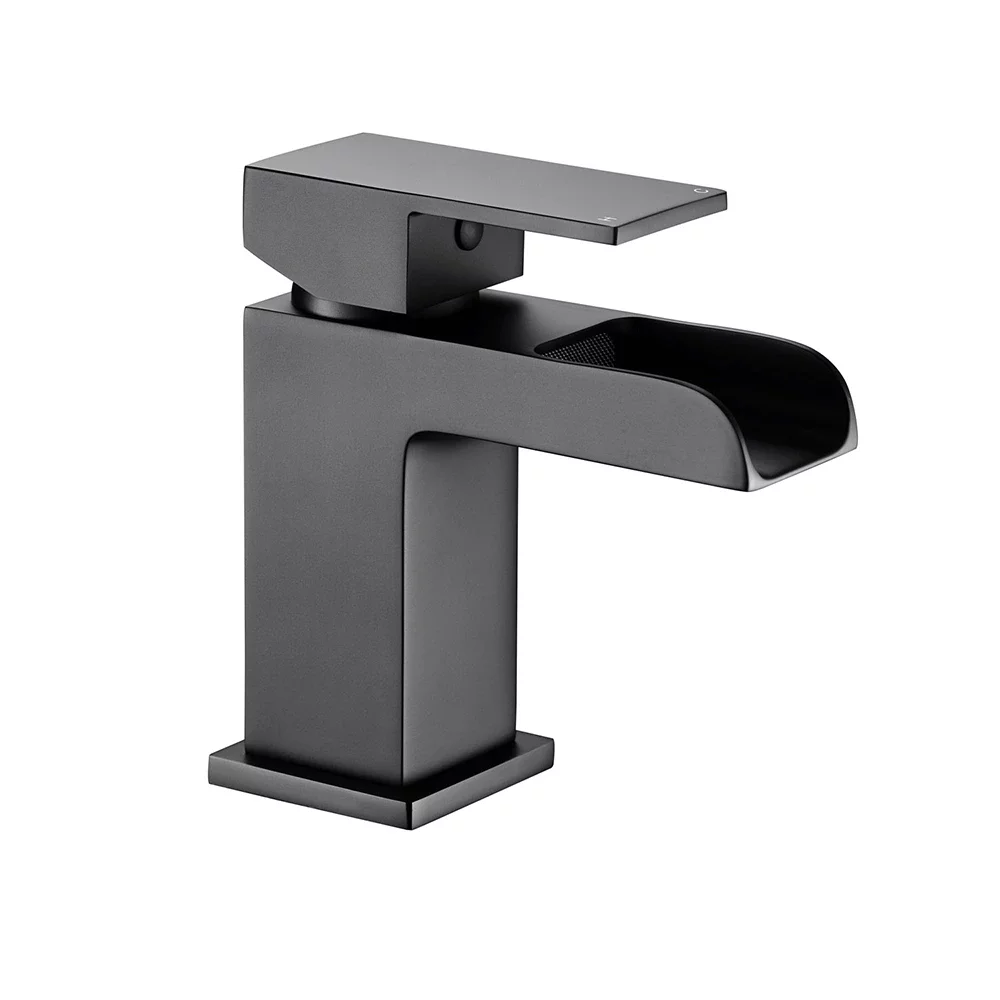 Gio Kyoto Black Waterfall Tap & Waste