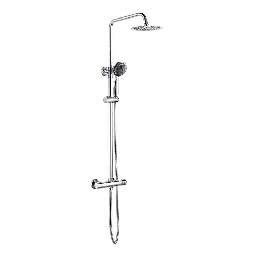 Gio Nova Round Dual Head Rigid Riser Shower Kit