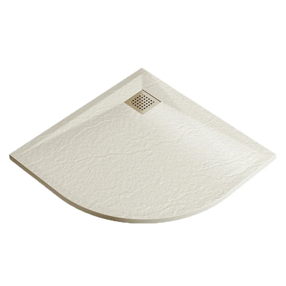 Gio Slate 800 x 800mm Cuttable Quadrant Shower Tray Sandstorm