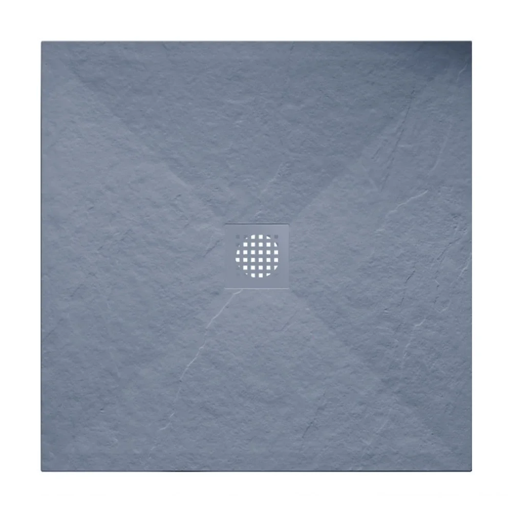 Gio Slate 800 x 800mm Cuttable Slate Shower Tray Grey Slate 