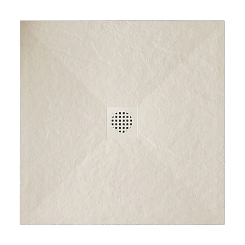 Gio Slate 800 x 800mm Cuttable Slate Shower Tray Sandstorm