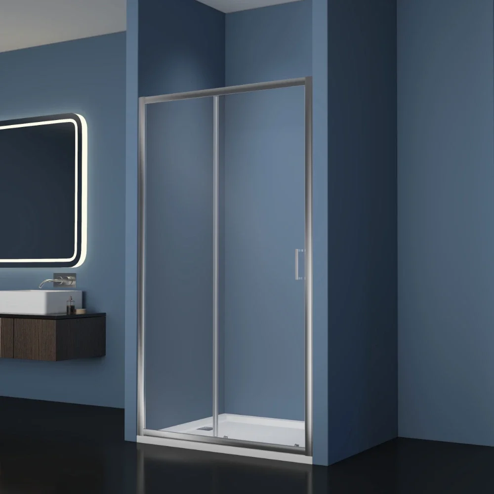 Gio Chrome 1000mm Sliding Shower Door