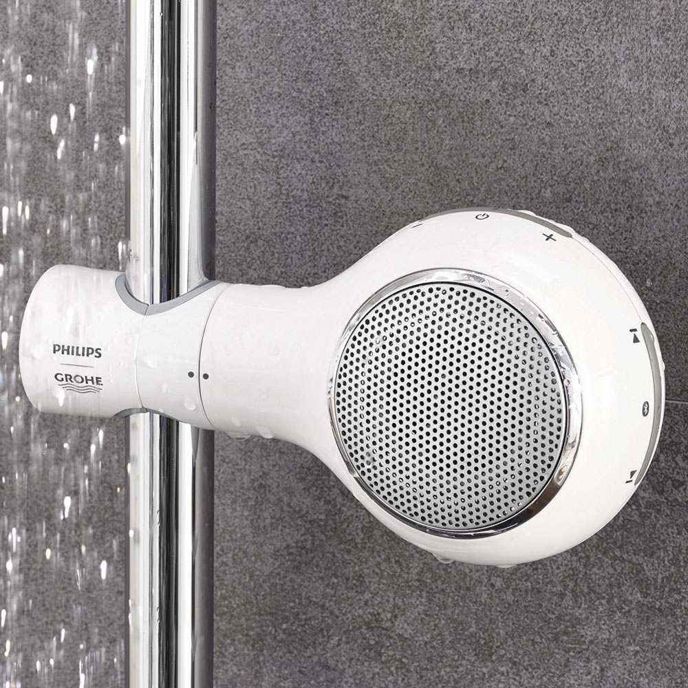 aquatunes wireless shower speaker