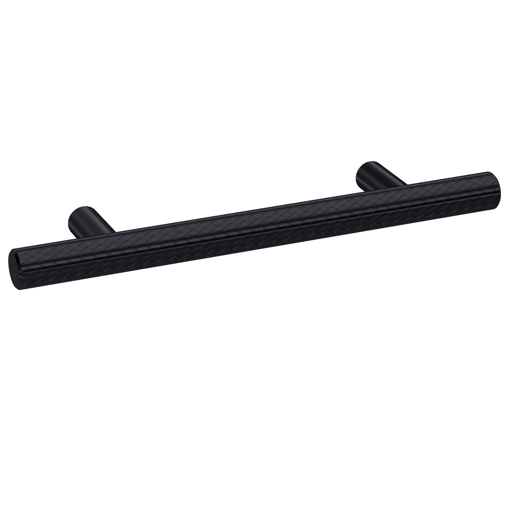 Nuie Knurled Matt Black 155mm Handle