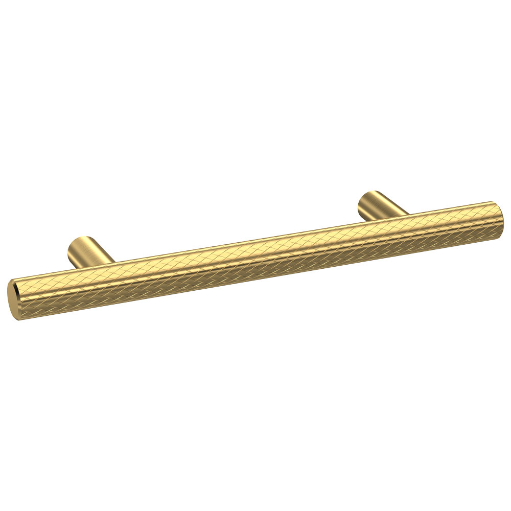 Nuie Knurled Brushed Brass 155mm Handle