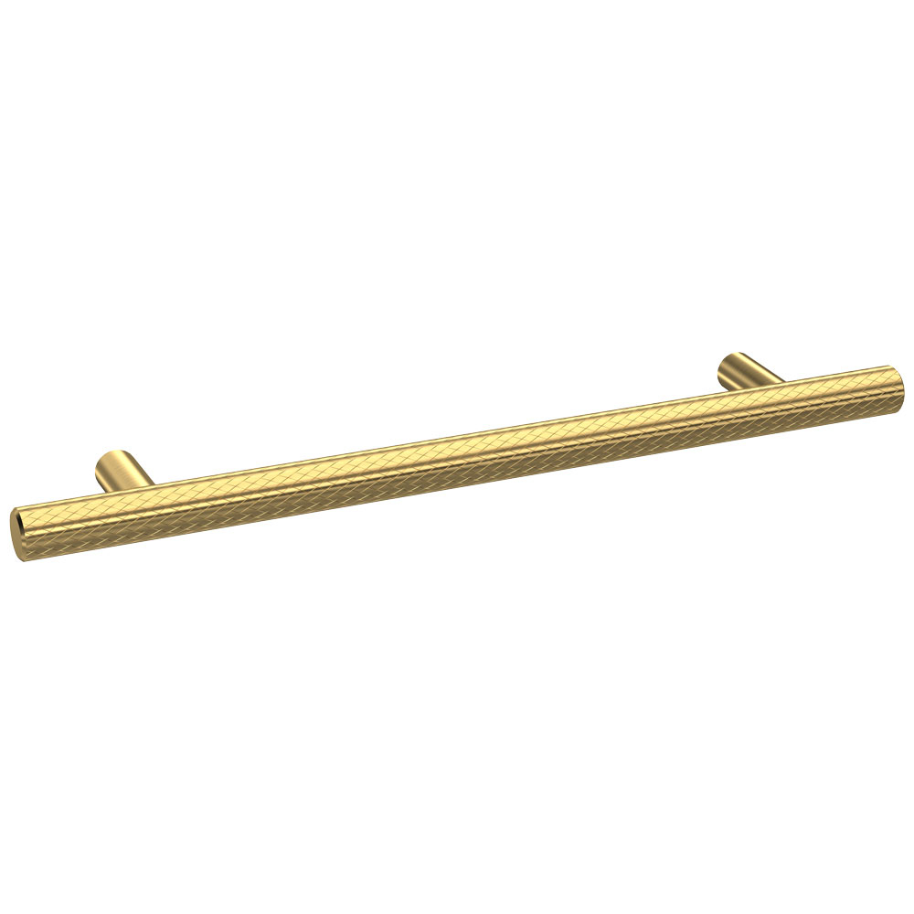 Nuie Knurled Brushed Brass 220mm Handle